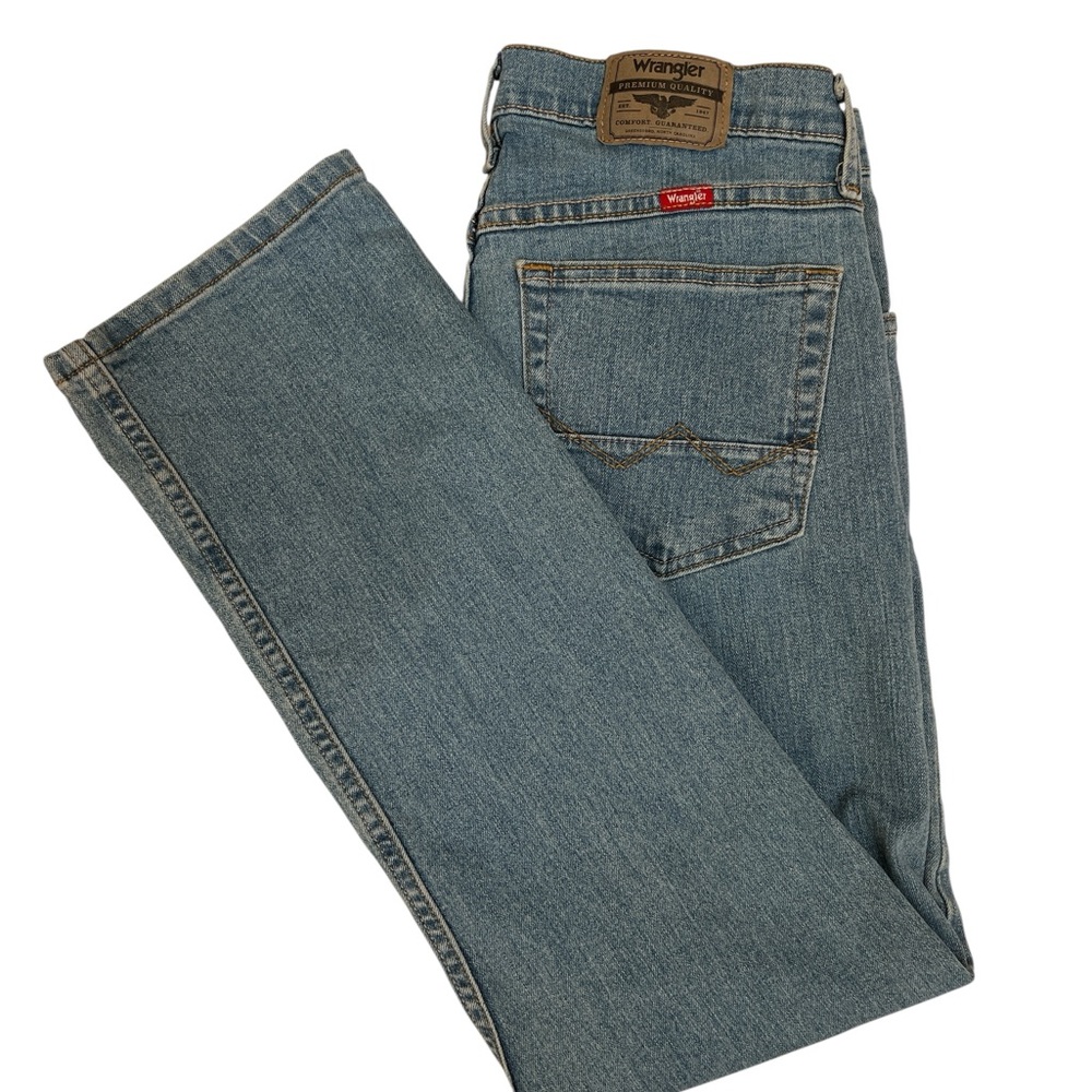Wrangler 90s Straight Leg Jeans 30x30 Light Wash Western Core Mid Rise Stretch